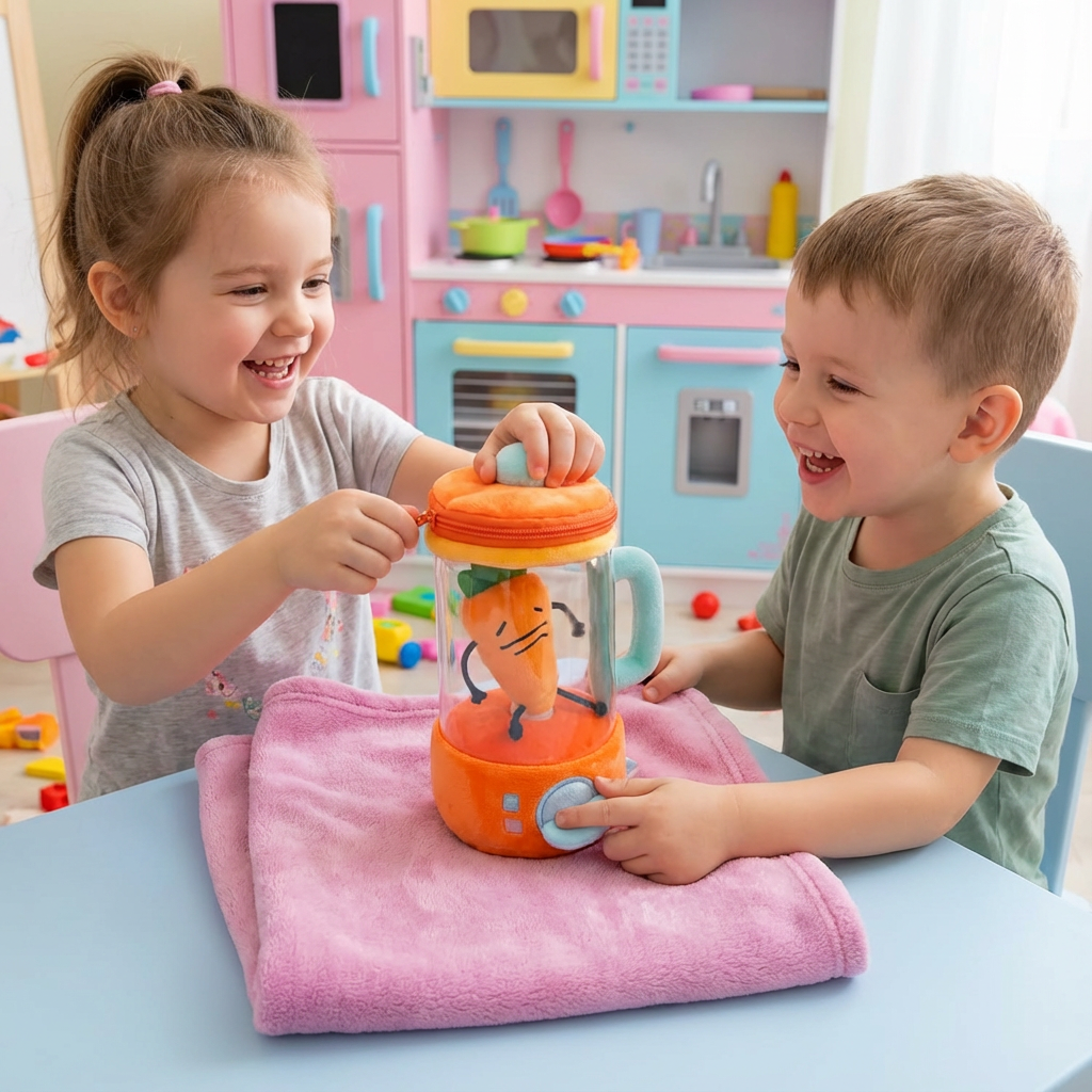 Lustiger Karotten Mixxer Kinder Plüsch Spielzeug