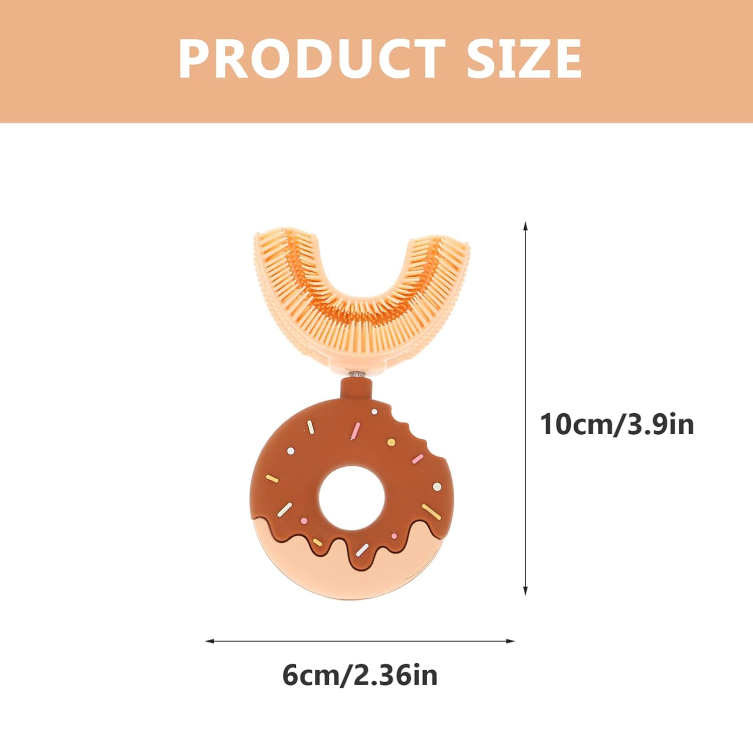 U-förmige Baby Zahnbürste – Donut Design Silikon Zahnpflege für Kinder