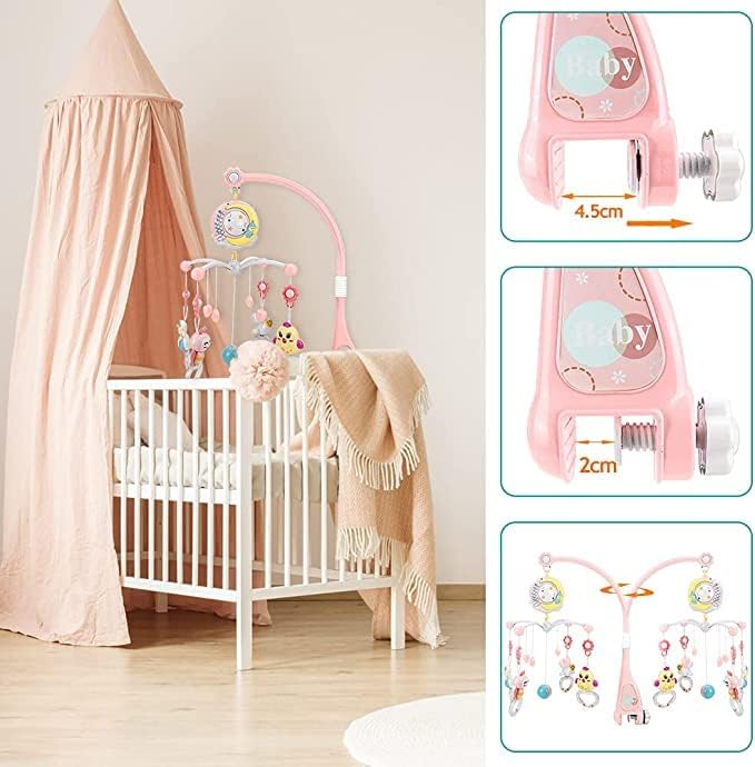 Baby-Mobile mit Musik und Lichtprojektion - Einschlafhilfe für Neugeborene