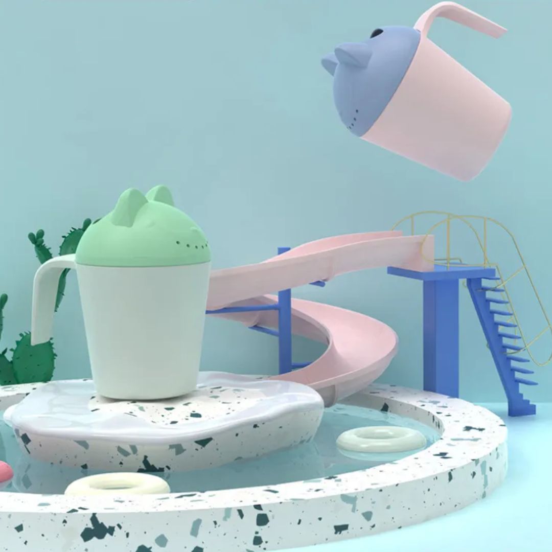 Kinder Gießkanne mit Katzen-Design – Ergonomischer Badebecher zum Duschen