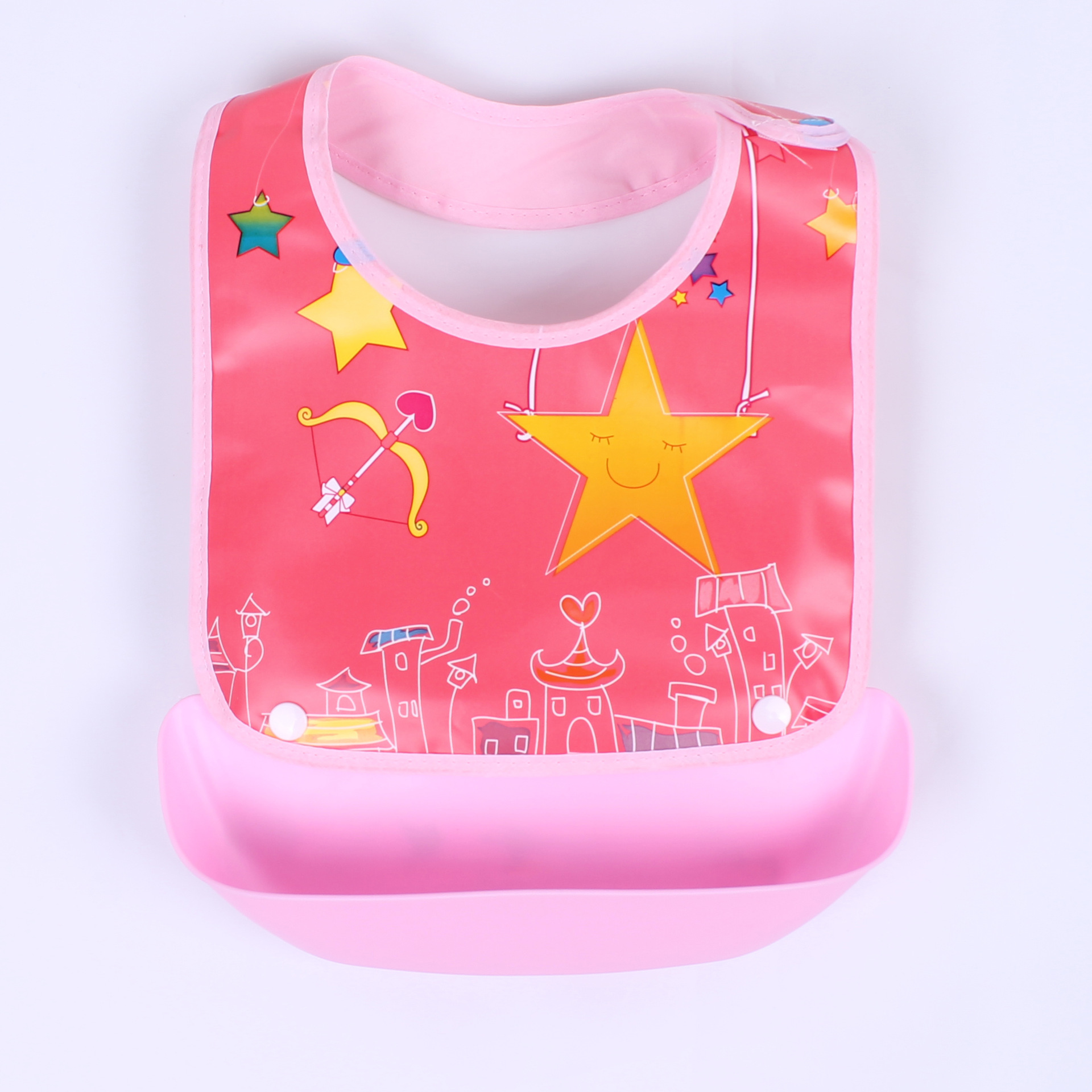 Baby Lätzchen mit Auffangschale – Wasserdichtes, Buntes Design für Mahlzeiten