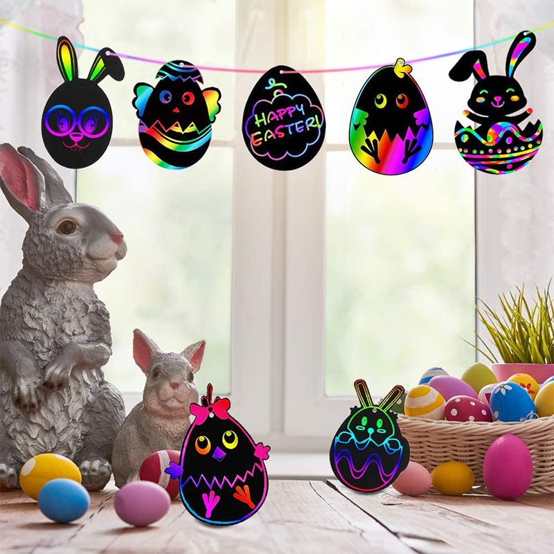 Magisches Kratzkartenset mit Regenbogenfarben