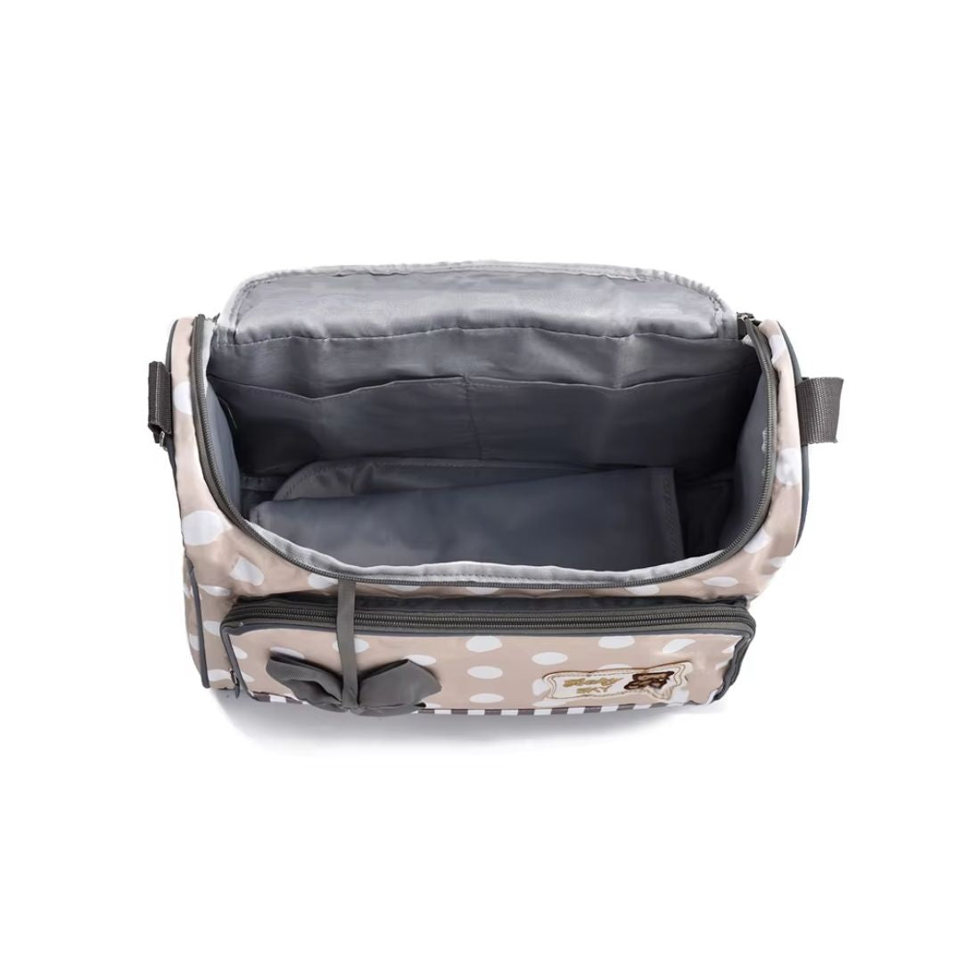 Baby Wickeltasche Blau mit Wickelunterlage und Flaschenhalter