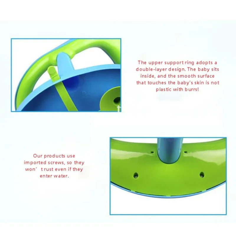 Baby Badesitz mit Rückenlehne – Rutschfester Badewannensitz für Kleinkinder
