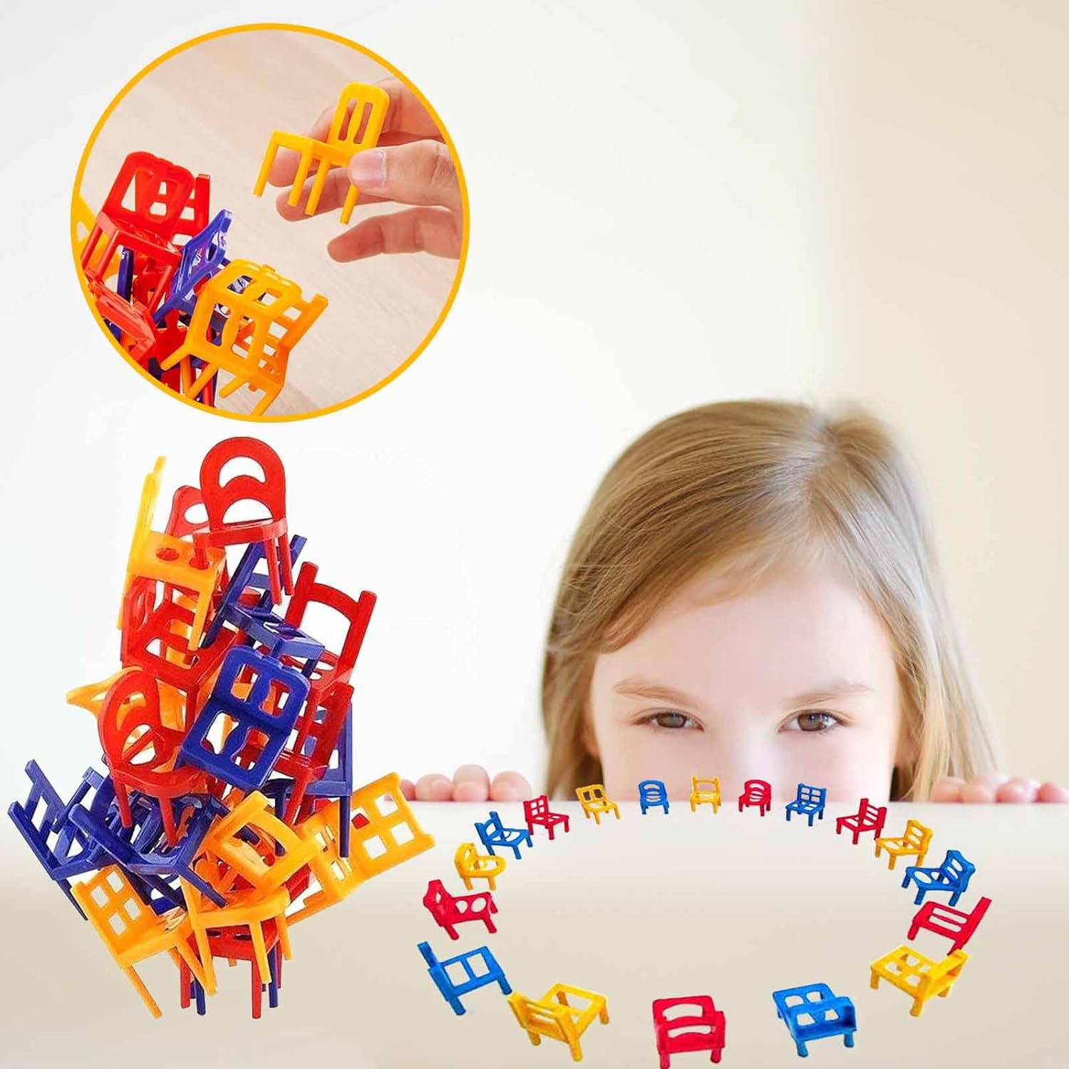 Montessori Stuhl-Stapel-Spiel