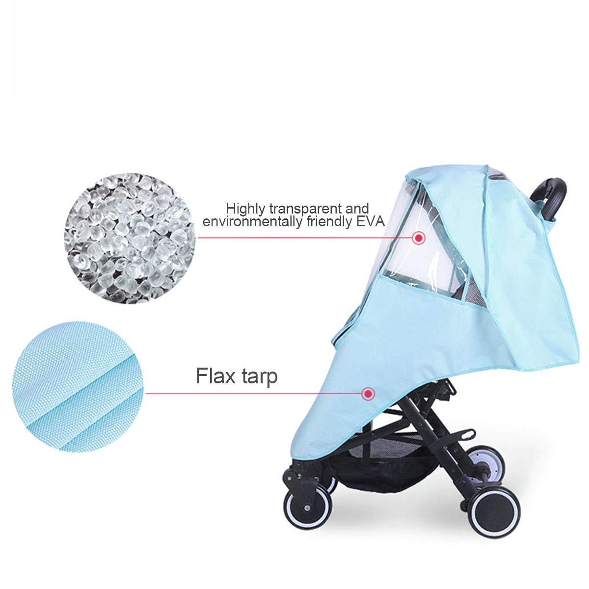 Kinderwagen Regenschutz – Wasserdichte Abdeckung für Kinderwagen