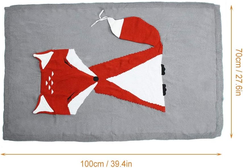 Baby Strickdecke mit Tiermotiv – Kuscheldecke mit 3D-Design für Kinder