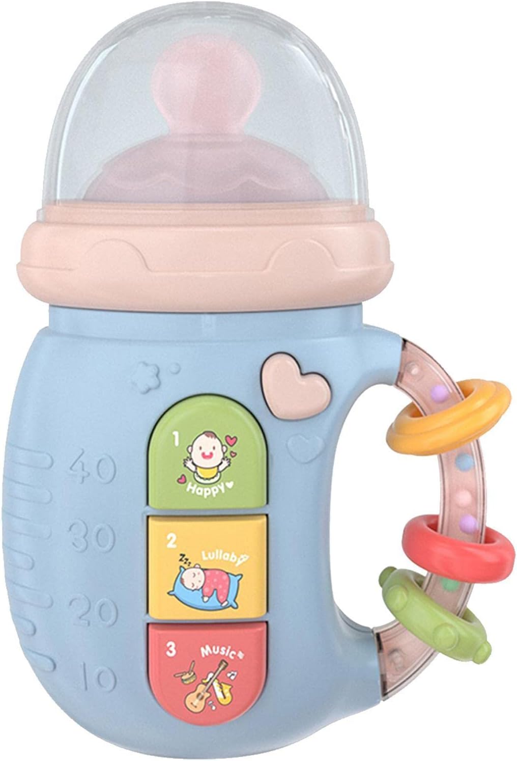 Musikalischer Baby Schnuller mit Beißring und Rasseln