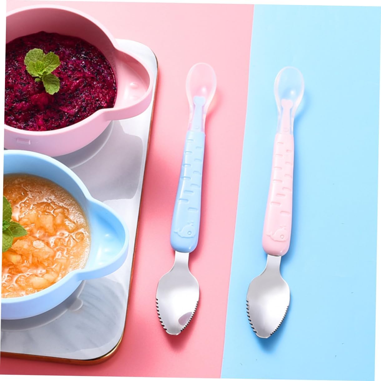 2-in-1 Silikon Löffel für Babys