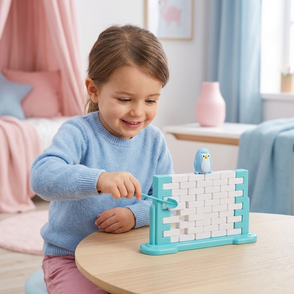 Pinguin Eiswand Balance Familien Spiel