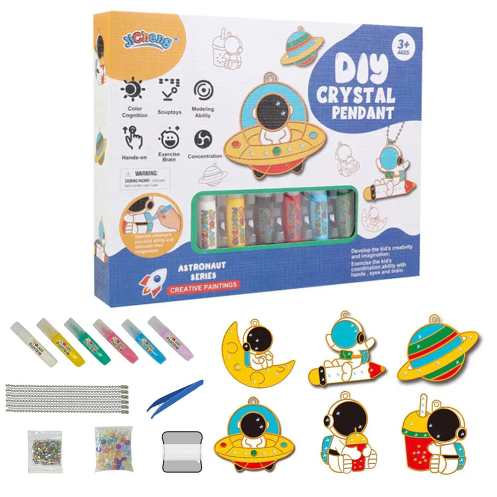 DIY Weihnachts-Kristall-Anhänger Set – Kreatives Malen Für Kinder Mit Weihnachtsmotiven