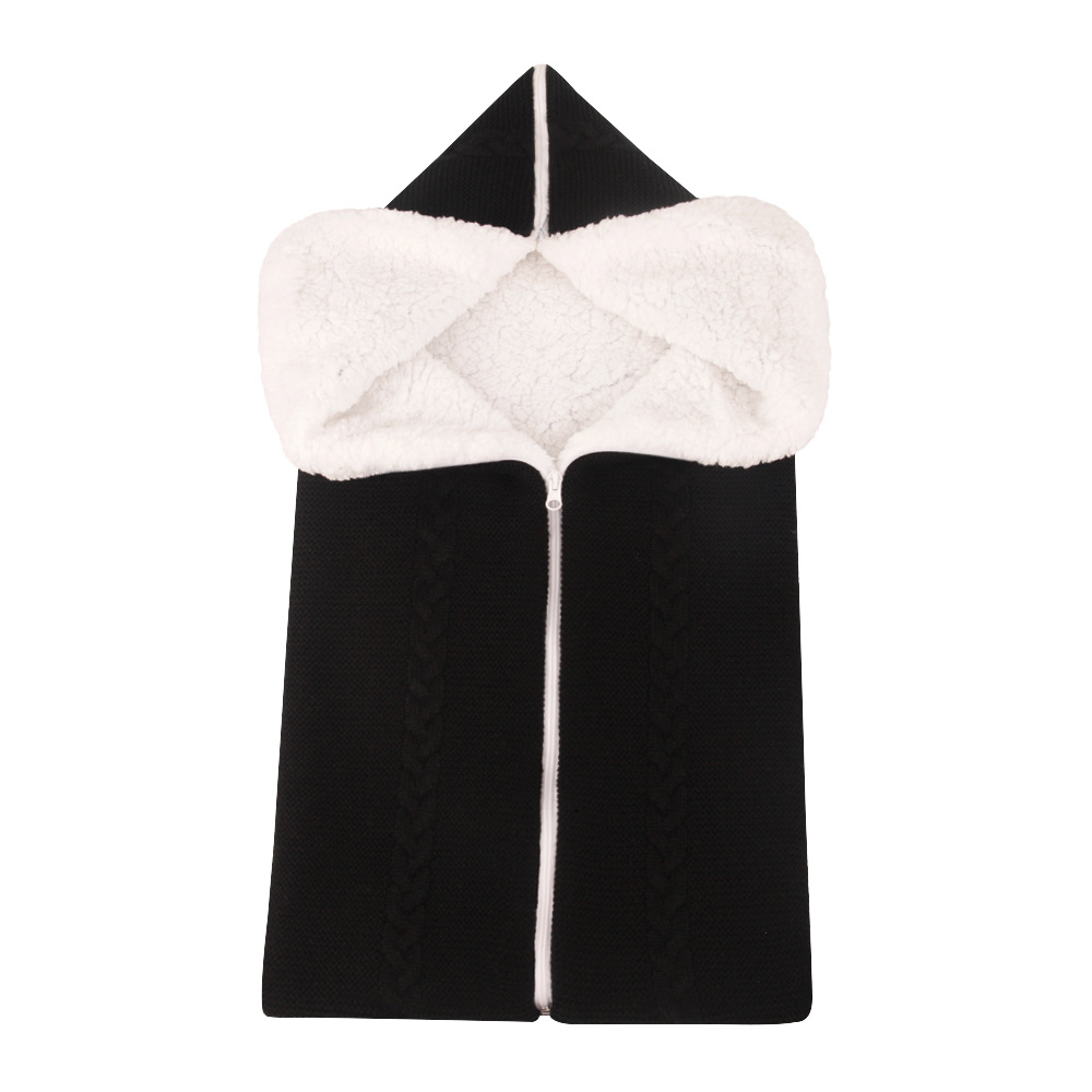 Baby Schlafsack mit Kapuze – Weicher und Warmer Strick-Schlafsack