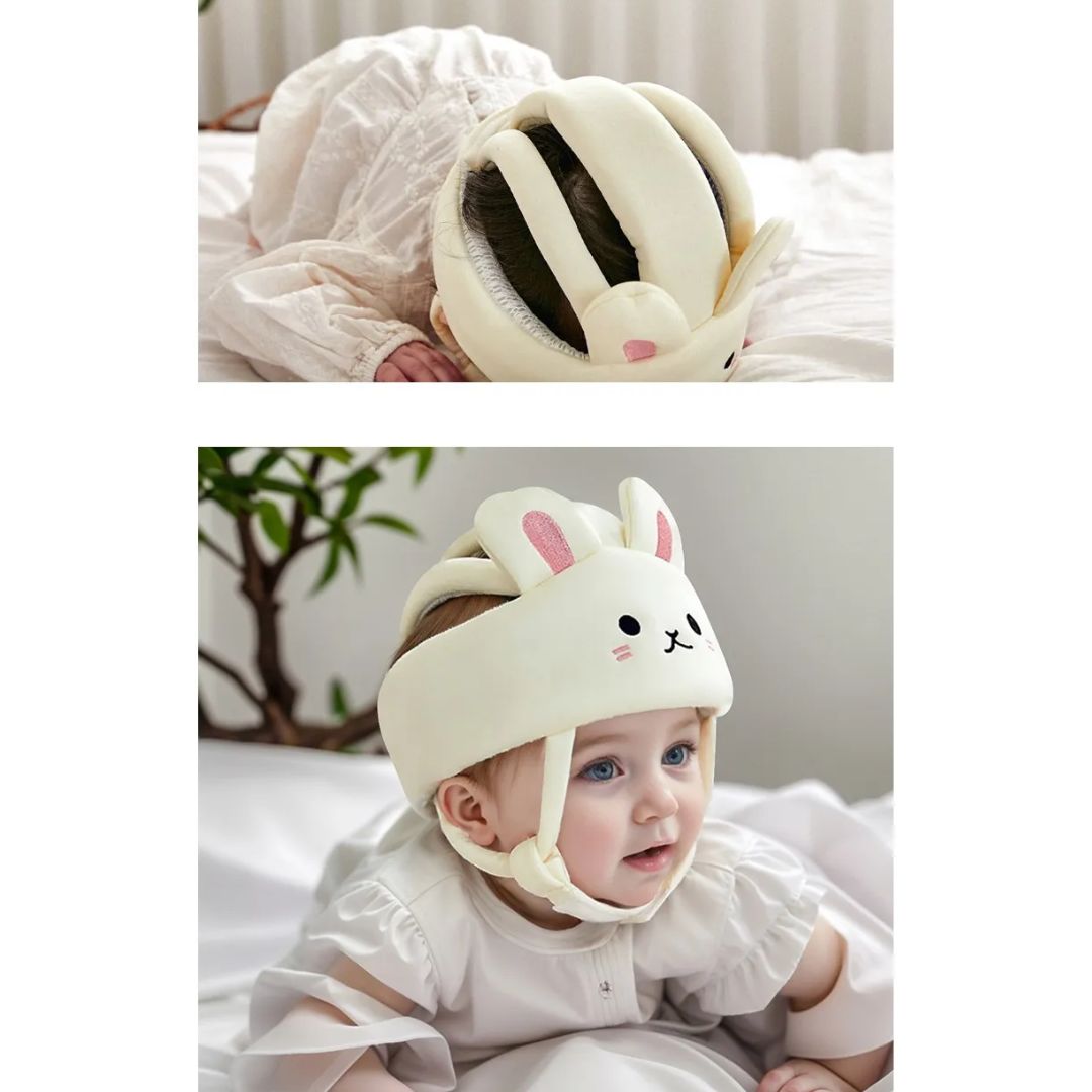 Baby Schutzhelm mit Tiermotiv – Weicher Kopfschutz für Kleinkinder