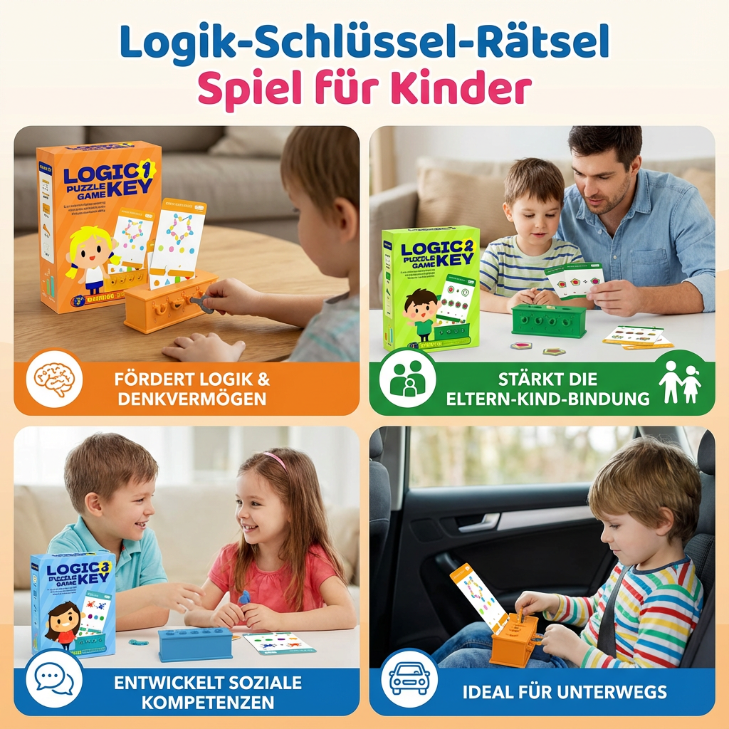 Logik-Schlüssel-Rätsel Spiel für Kinder