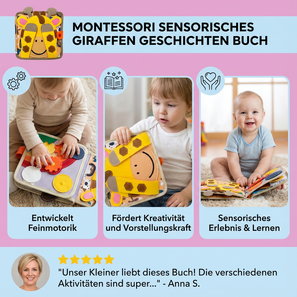 Montessori Sensorisches Giraffen Geschichten Buch