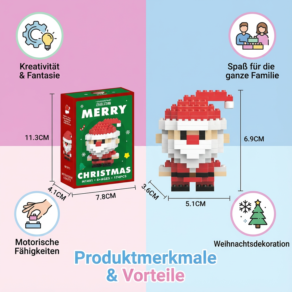 Kreative Baustein Weihnachtsfiguren - Spaß für die ganze Familie