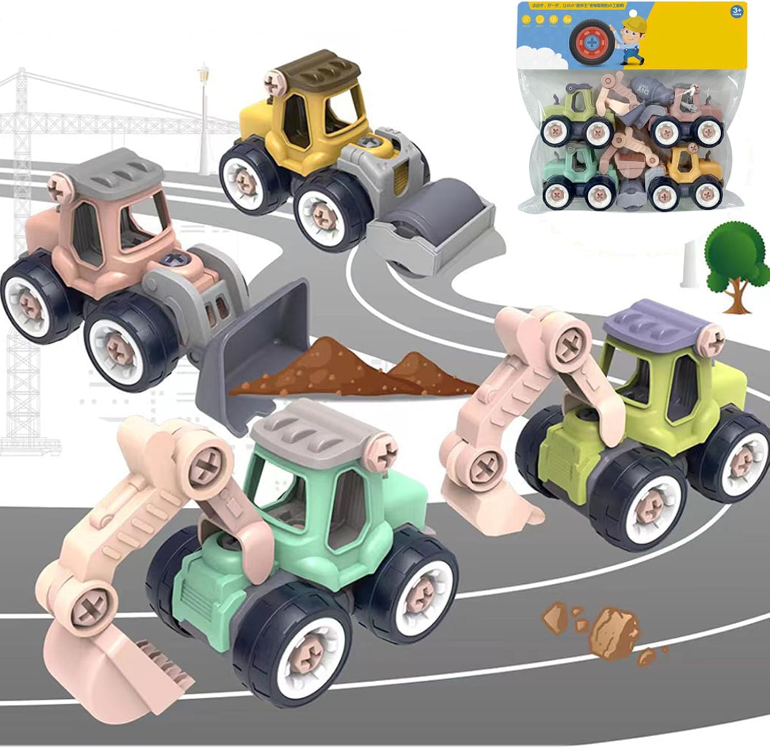 Meisterhaftes Baustellenfahrzeug-Set