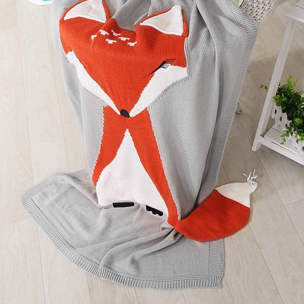 Baby Strickdecke mit Tiermotiv – Kuscheldecke mit 3D-Design für Kinder