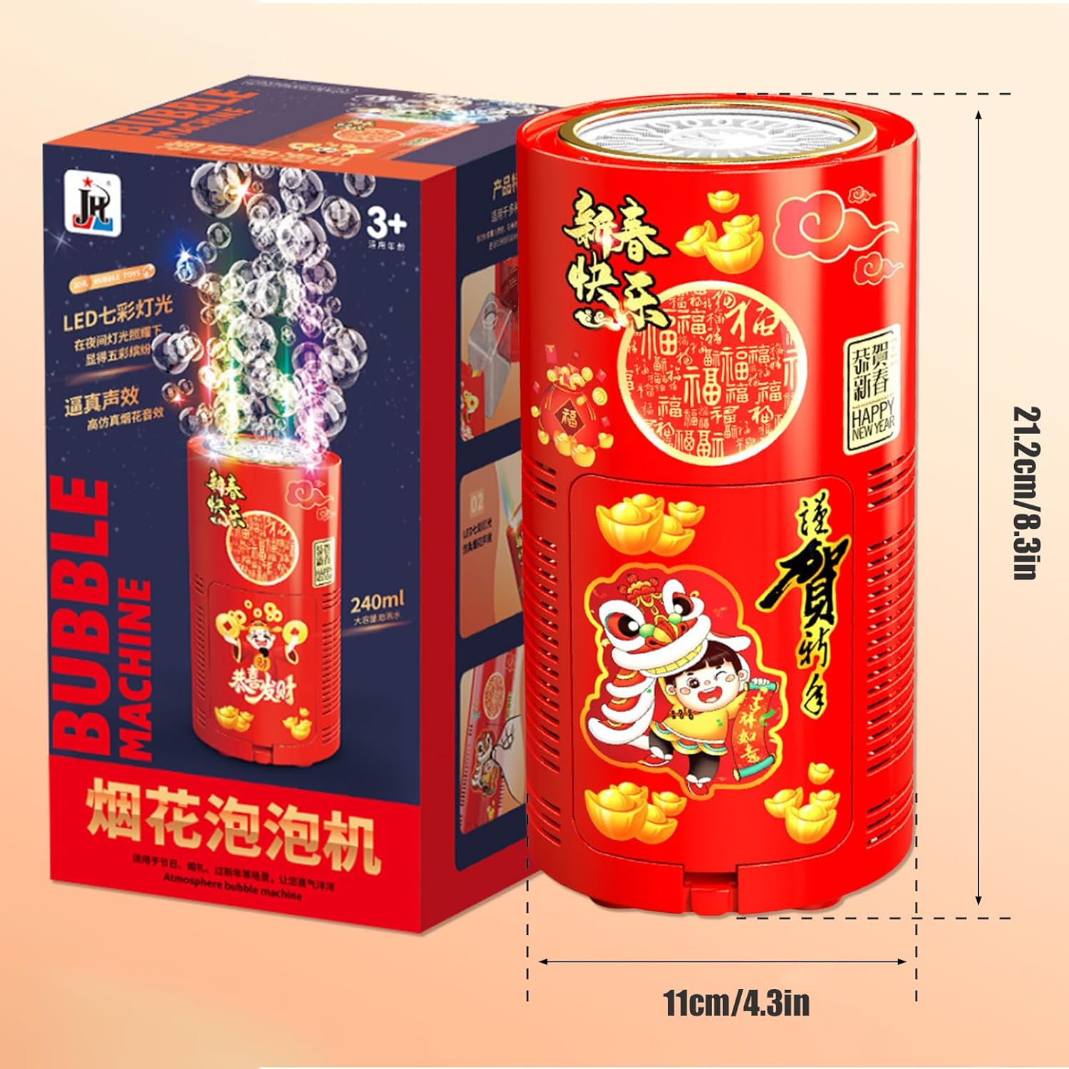 Regenbogen Seifenblasen Vulkan