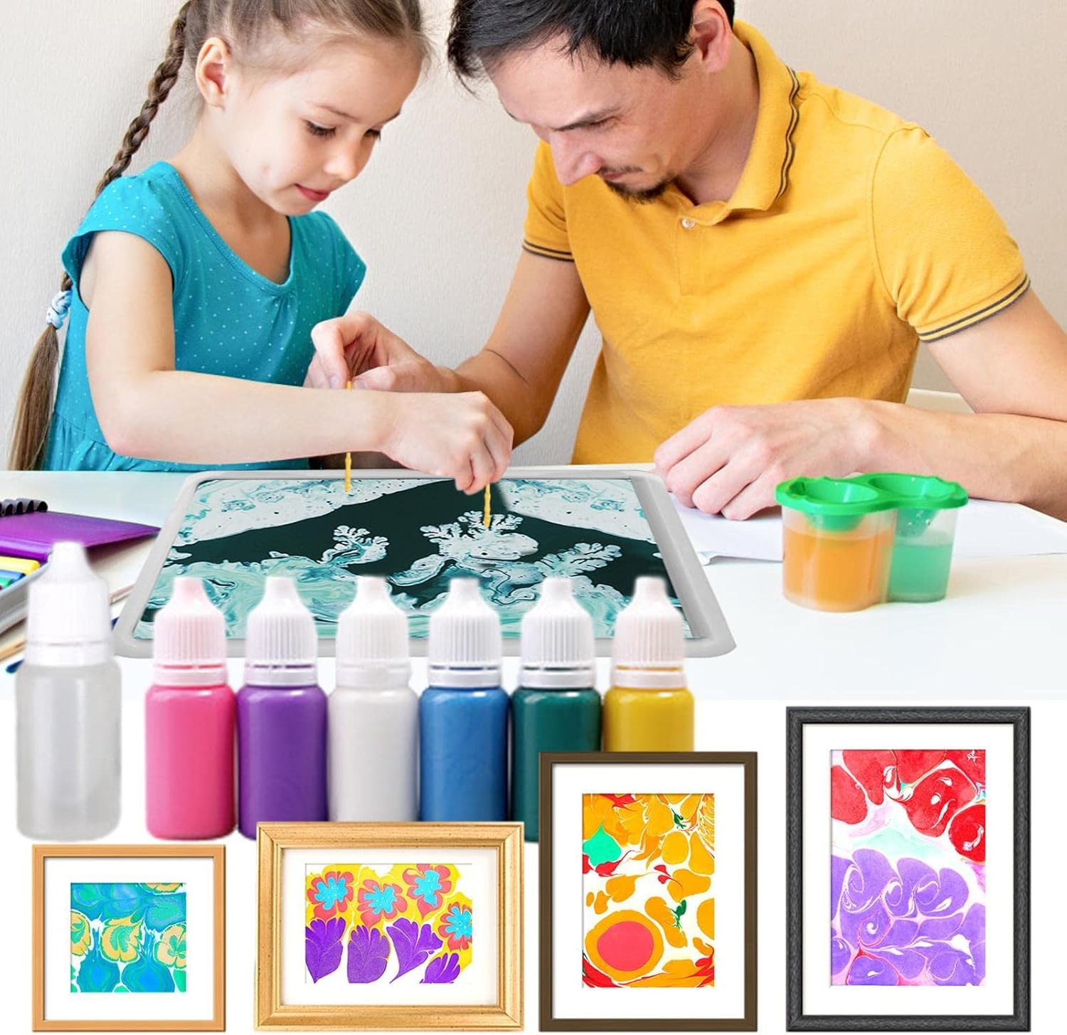 Farbenfrohe Wasserfarben-Kunstwerke - Malset