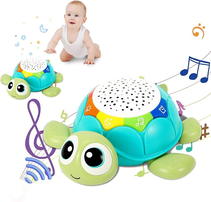 Lauflern-schildkröte – Musik & Sternenprojektor Für Babys