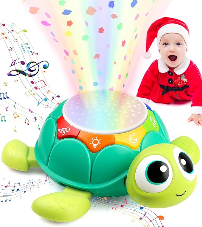 Lauflern-schildkröte – Musik & Sternenprojektor Für Babys