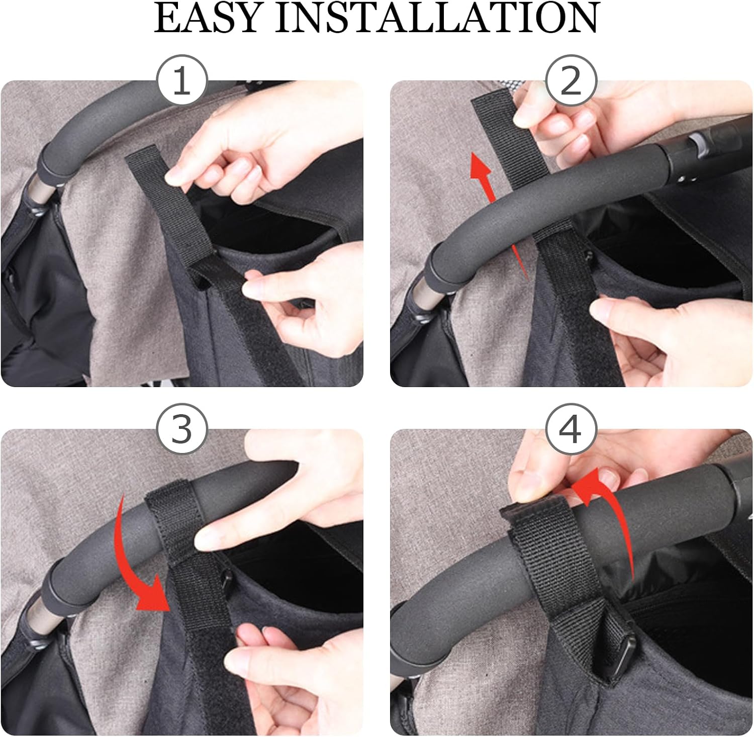 Praktische Stroller Tasche für Kinderwagen – Organizer mit Schultergurt und Fächern