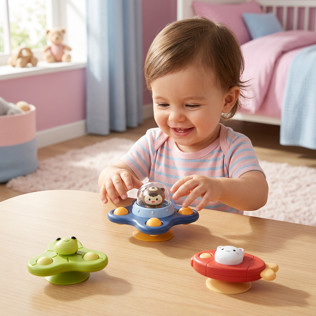 Montessori Saugnapf Spinner – Rotierendes Lernspielzeug