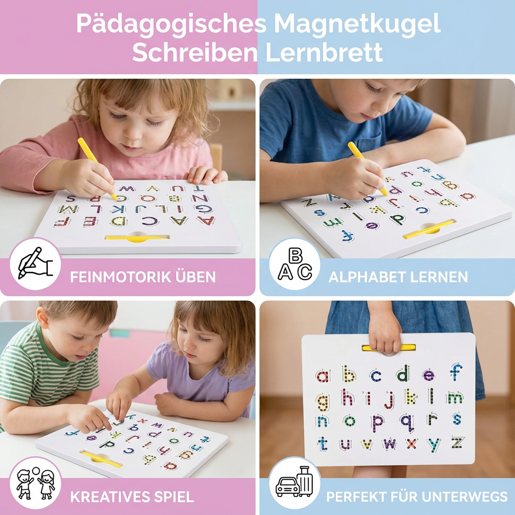 Pädagogisches Magnetkugel Schreiben Lernbrett