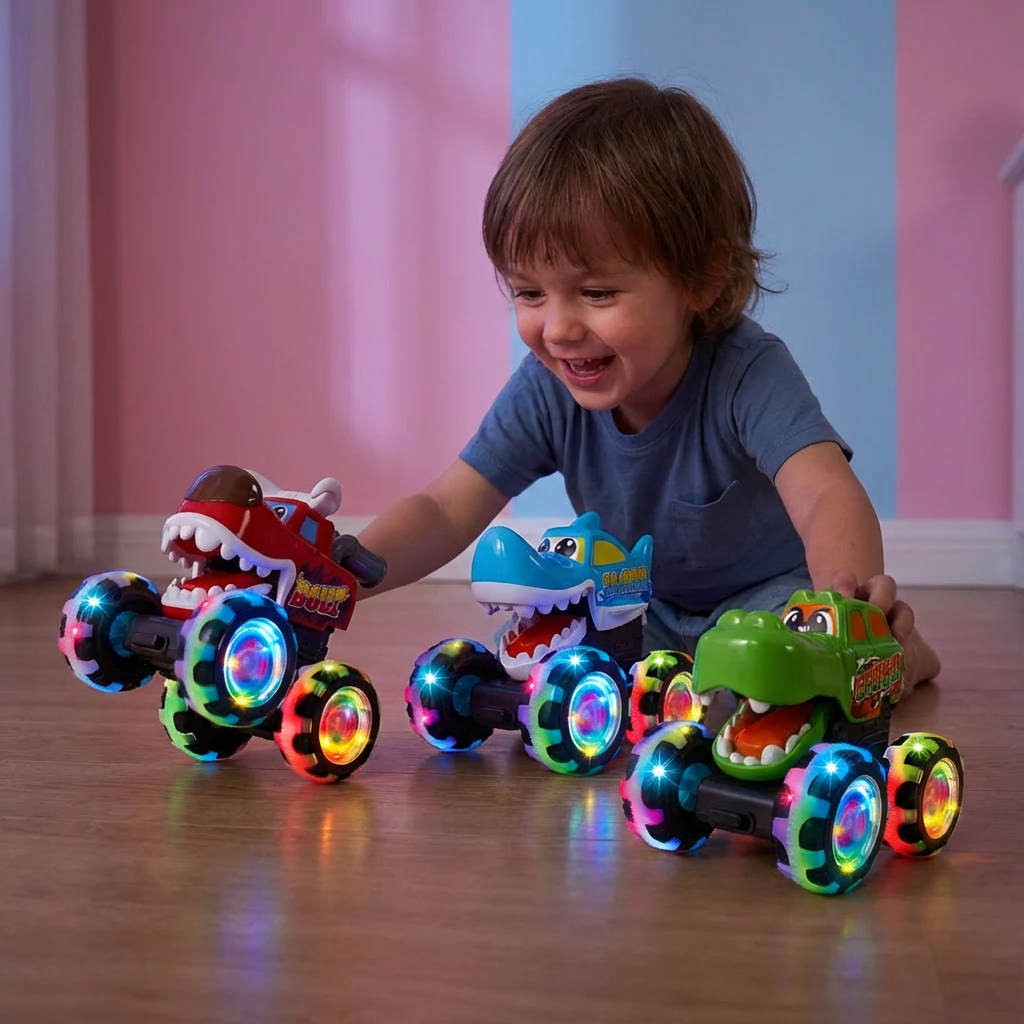 Leuchtende Monstertruck Spielautos