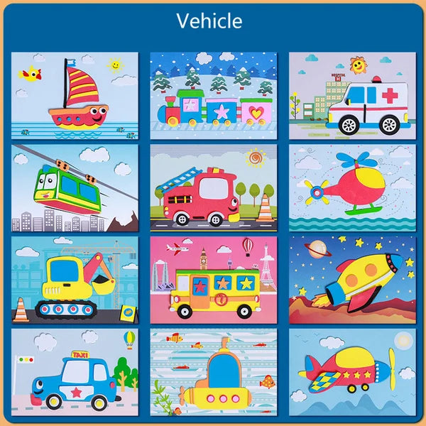 3D Tier-Aufkleber Spielset