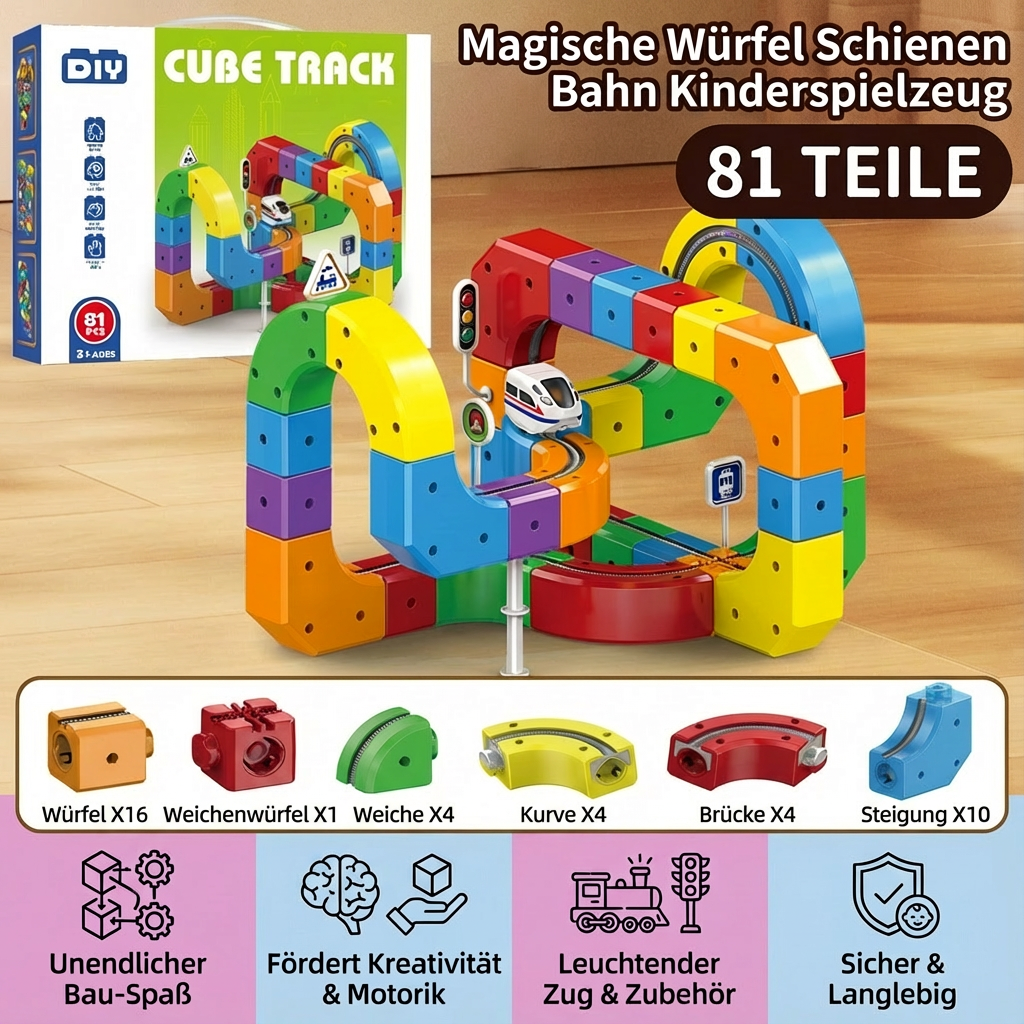 Magische Würfel Schienen Bahn Kinderspielzeug