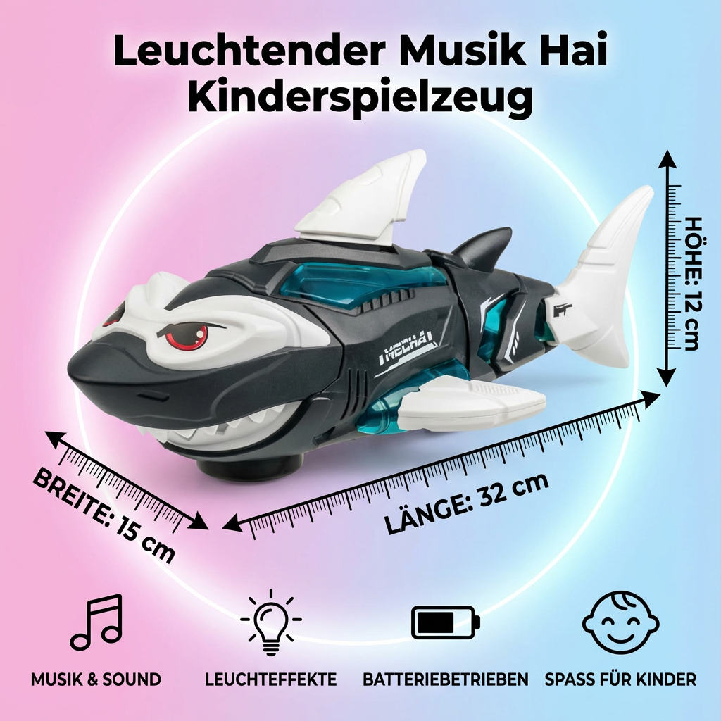 Leuchtender Musik Hai Kinderspielzeug
