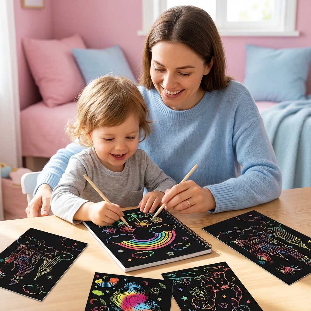 Magisches Regenbogen Kratz Papier