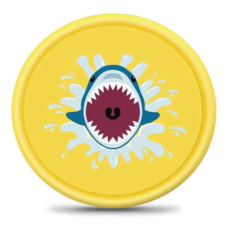 Shark Splash Sprinkler-Matte für Kinder – Aufblasbare Wassermatte