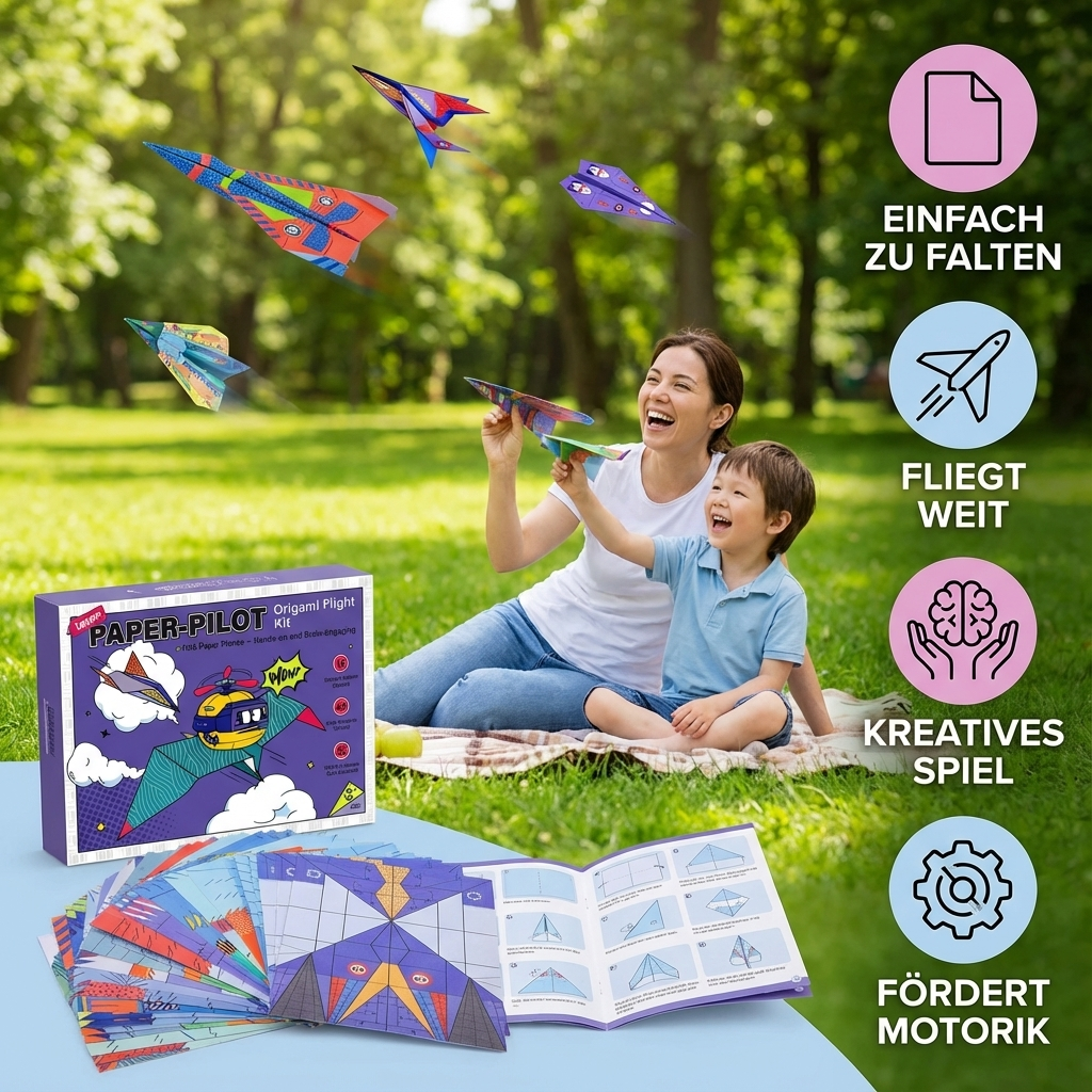 Origami Papier Flieger Bau Set mit Anleitungen