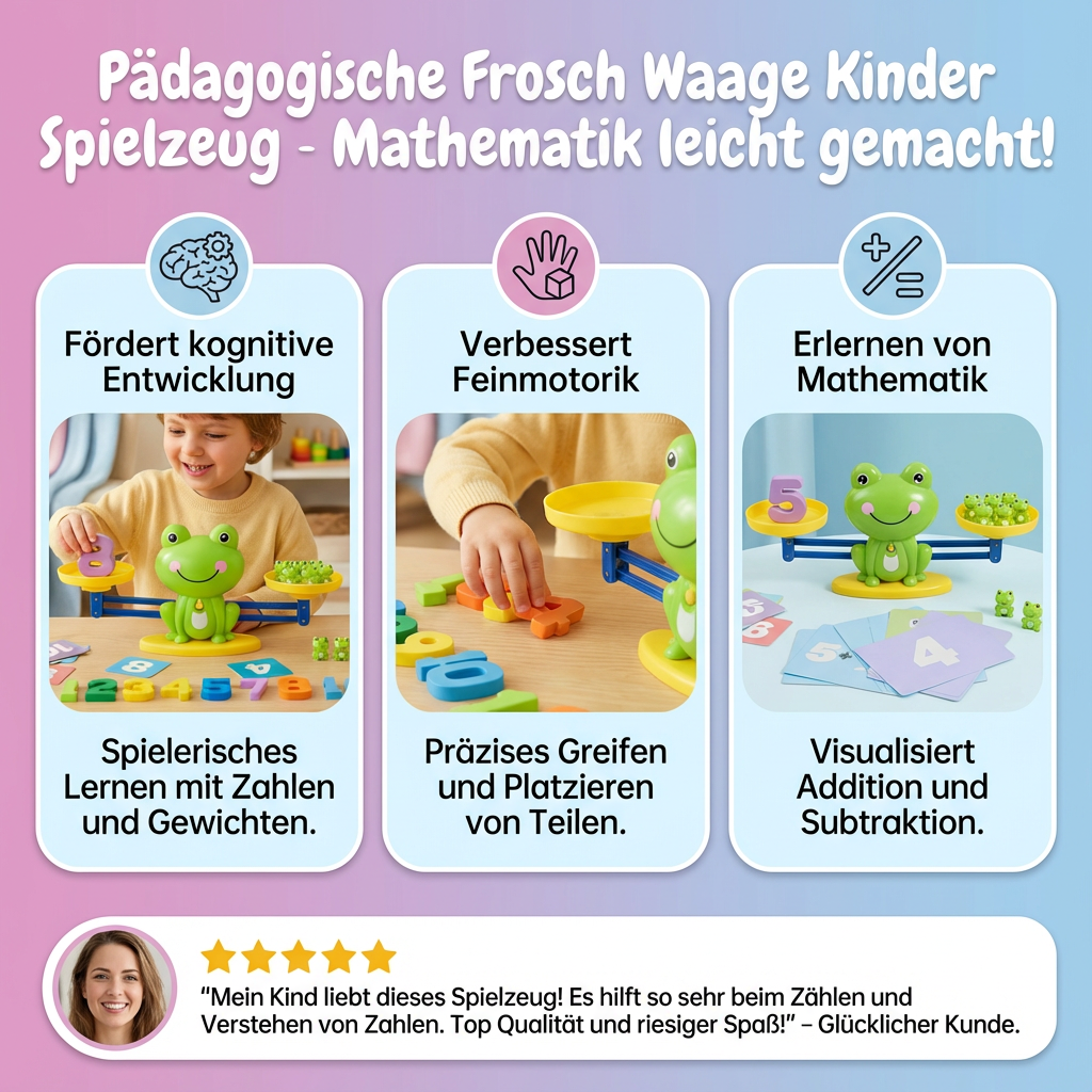 Pädagogische Frosch Waage Kinder Spielzeug - Mathematik leicht gemacht!