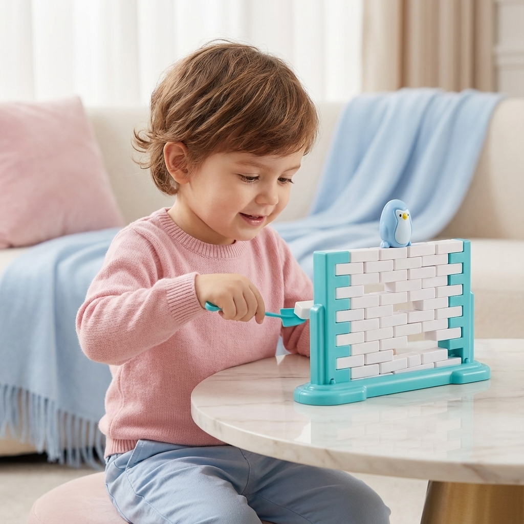 Pinguin Eiswand Balance Familien Spiel