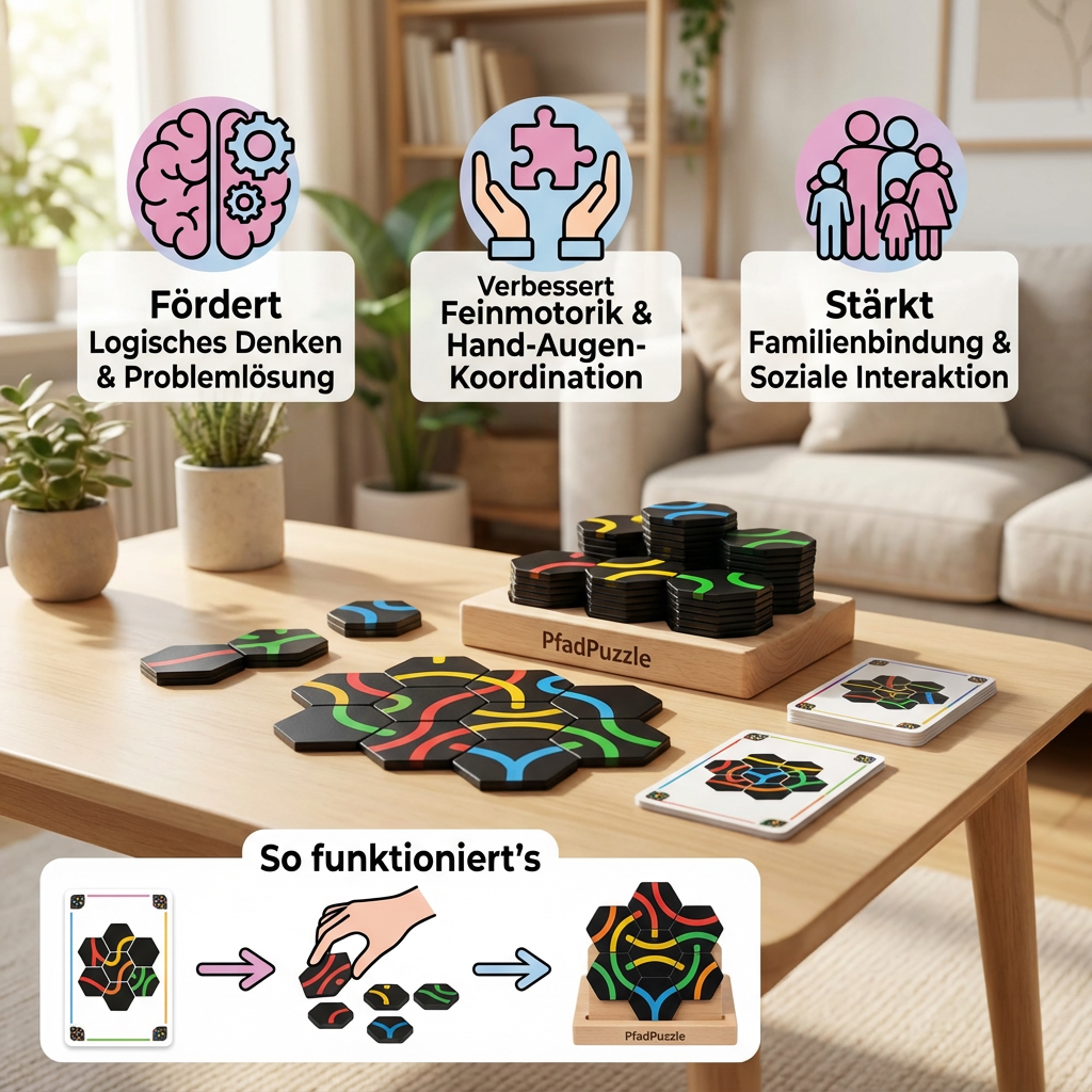 PfadPuzzle - Pädagogisches Weg Finder Lern- und Familien Spiel