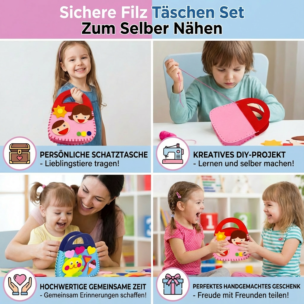 Sichere Filz Täschen Set Zum Selber Nähen