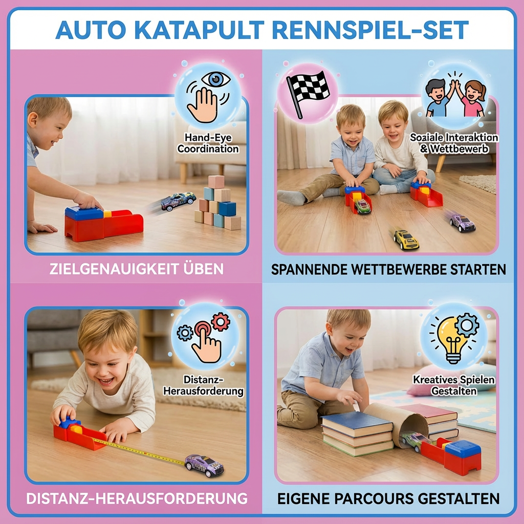 Auto Katapult Rennspiel Set