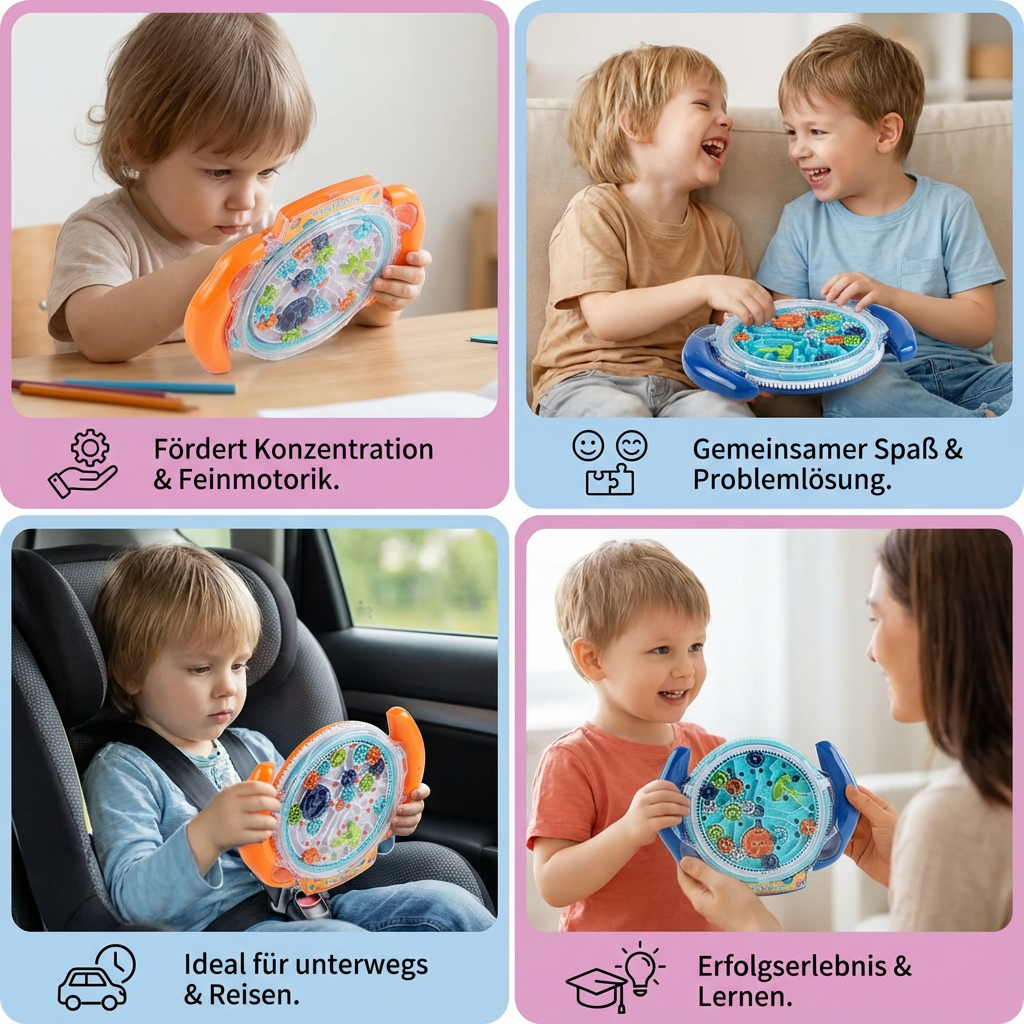 3D Kugel-Labyrinthrad – Geschicklichkeits- und Lernspiel