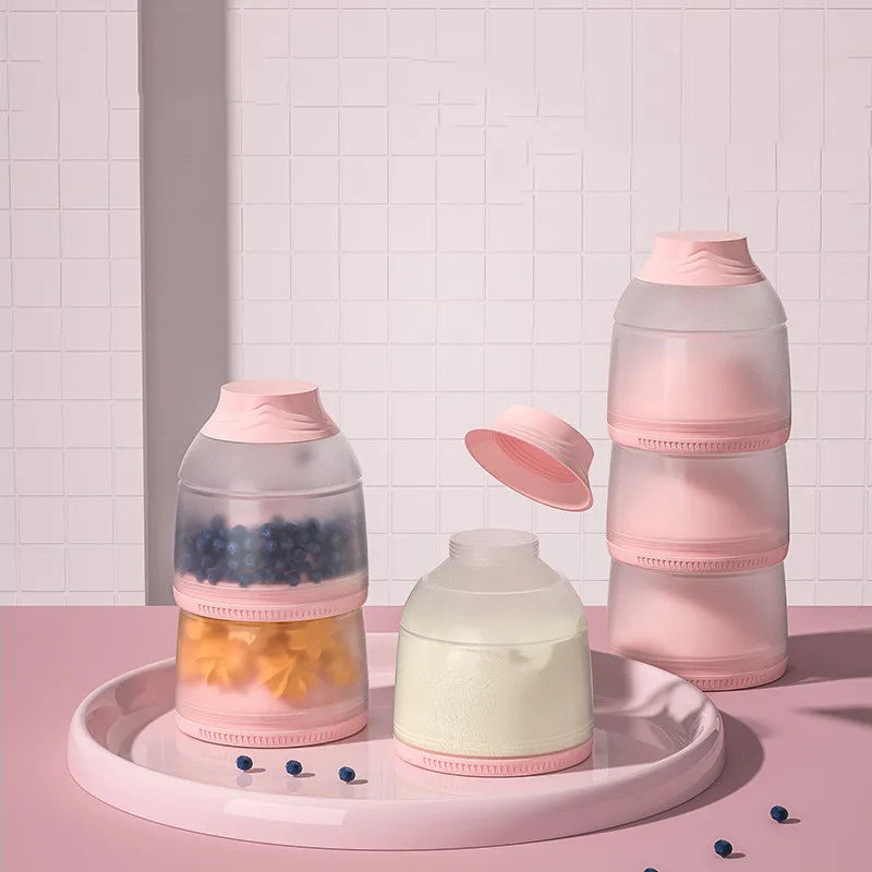Baby Milchpulver Spender – Tragbarer Stapelbehälter für Milchpulver, Snacks & Brei