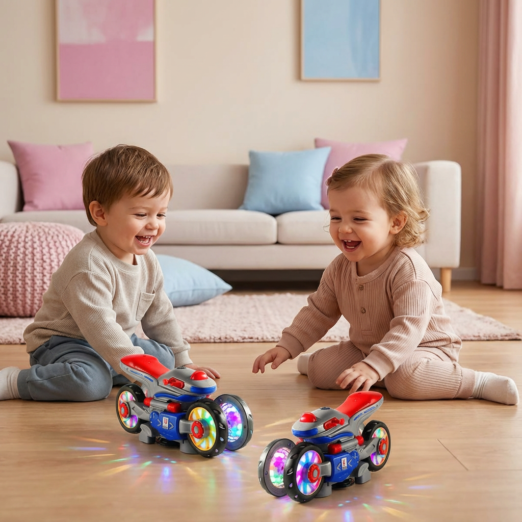 Leuchtendes und Tanzendes Musik Motorrad