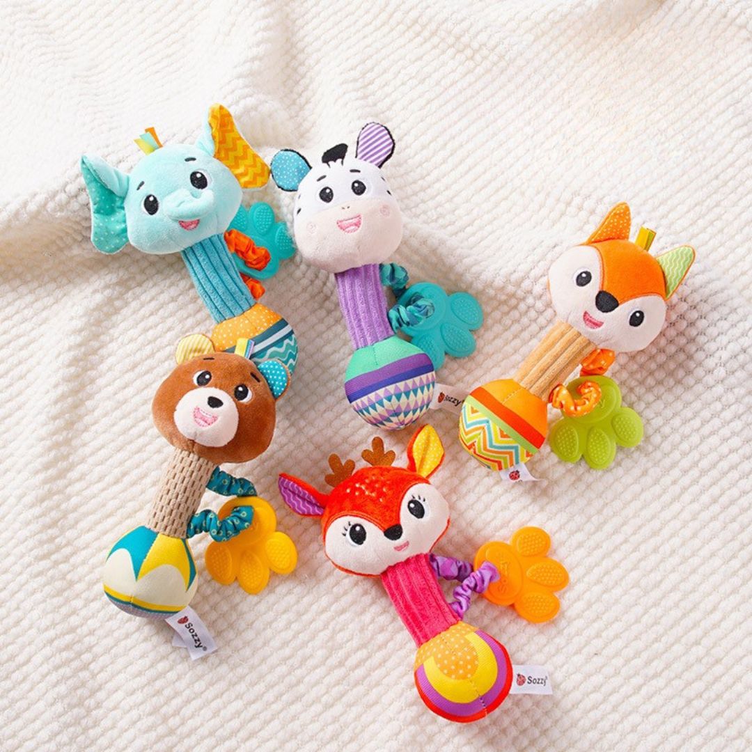 Beruhigendes Silikon Plüsch Spielzeug für Babies die Zahnen