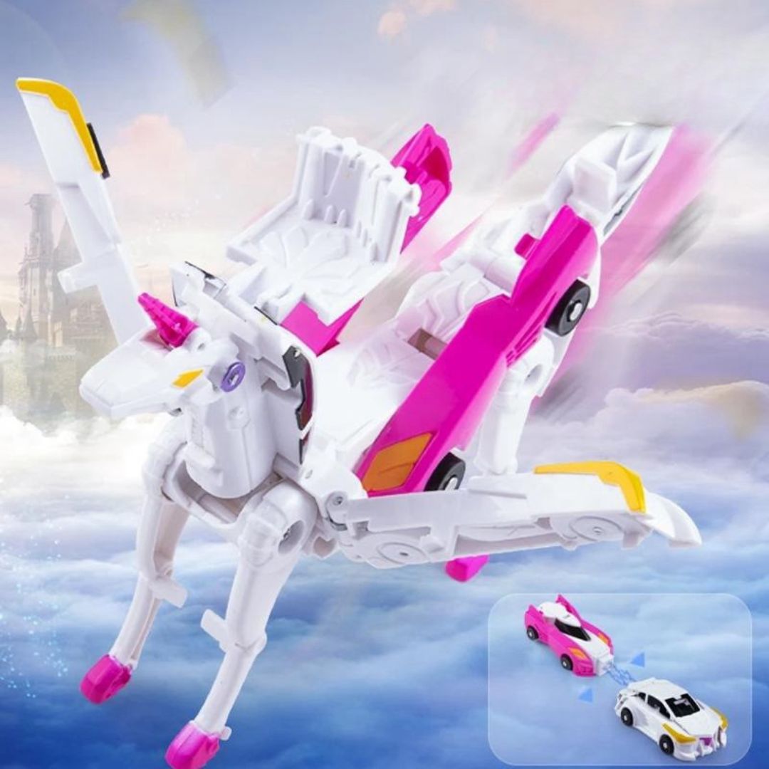 Magnetische Einhorn Verwandlungsautos