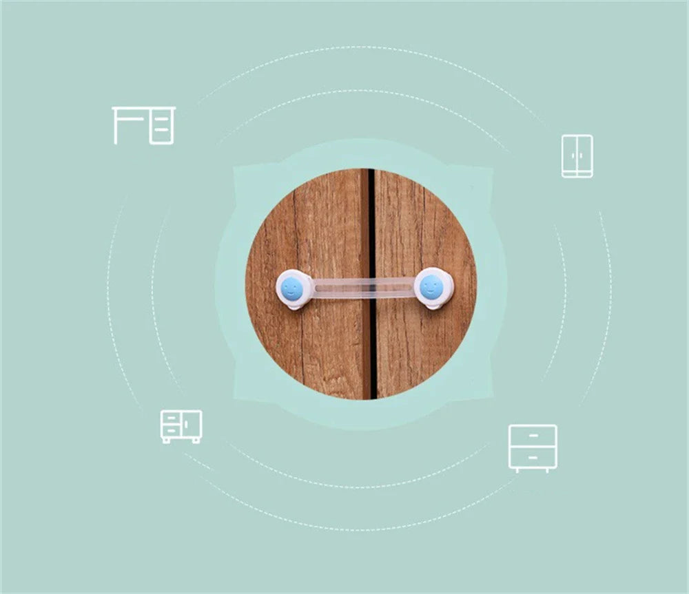 Kindersicherung für Schränke – Selbstklebender Möbel-Sicherheitsriegel