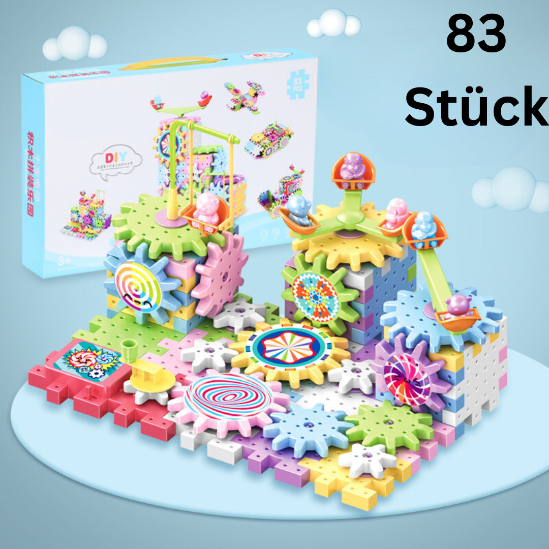 Rotierendes Montessori Zahnrad-Baustein Spielzeug