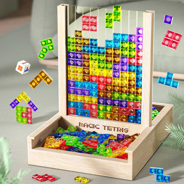 Magisches Tetris Spiel aus Holz (Standard Modell)