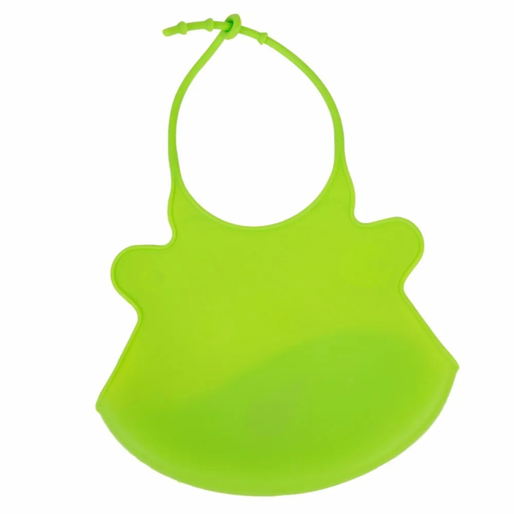 Baby Lätzchen aus Silikon mit Auffangschale – Wasserdicht & Verstellbar